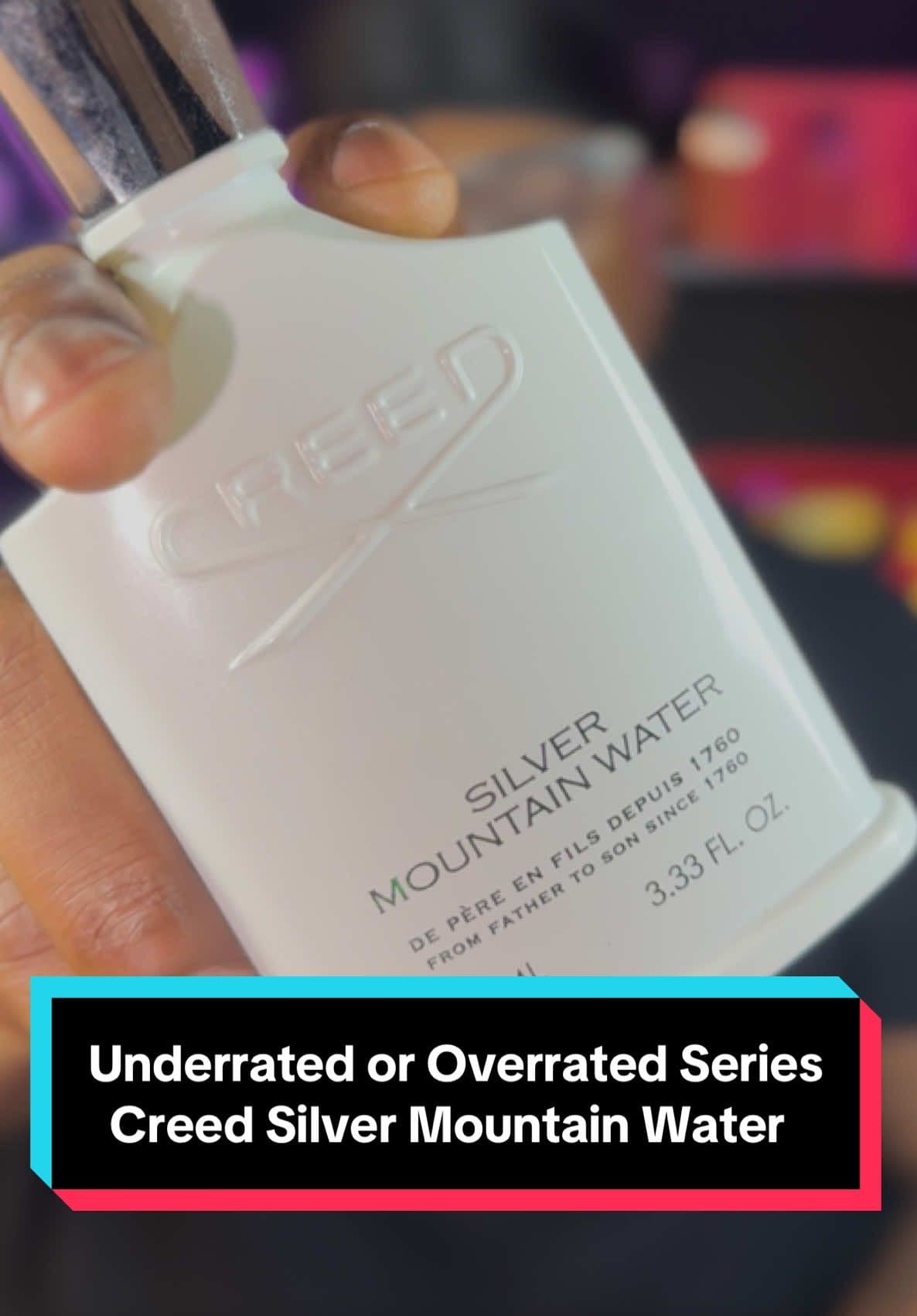 Underrated or Overrated??  ✨ Silver Mountain Water is crisp, refined, and refreshing  Perfect for those who want a versatile luxury scent that feels like fresh air bottled 😶‍🌫️ #creed #nichefragrance #fragrancetok #fragrancereview #fragrancetiktok 