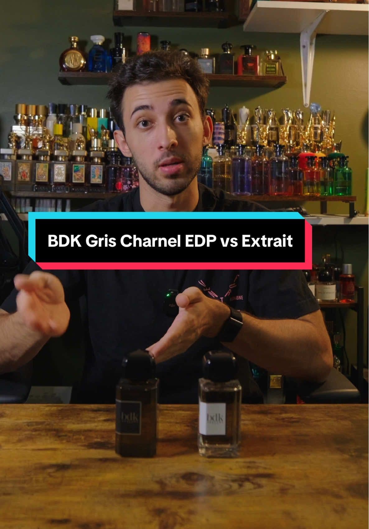 BDK Gris Charnel extrait vs EDP #perfumetiktok #perfumetiktok #cologne #fragrancetiktok #fragrance 