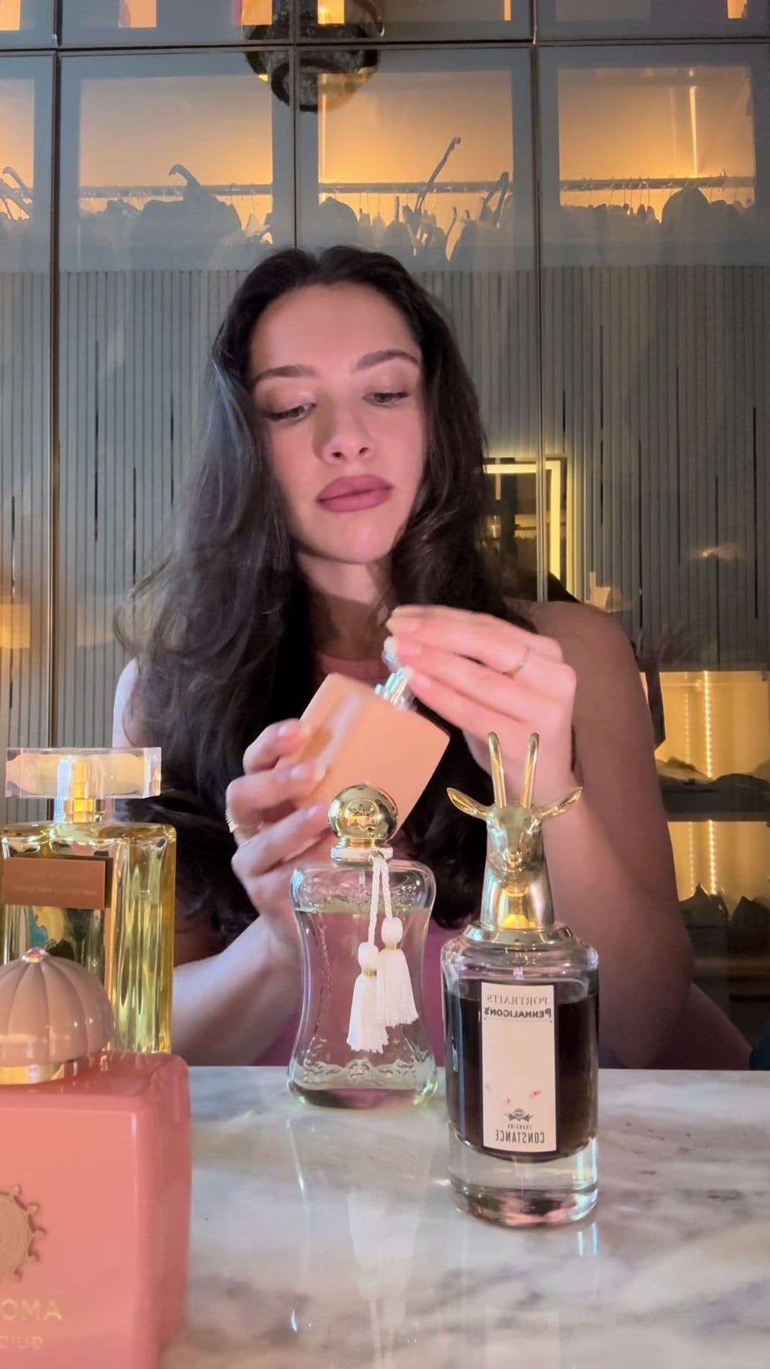 Sırasıyla parfümler; - Amouage Guidance - Amouge  Love Delight - Parfums de Marly Delina   - Narciso Rodriguez  - Jasmine Musc  - Penhaligon’s Changing Constance  Reklam değil öneridir. #keşfet #reel #parfüm #öneri #reels 