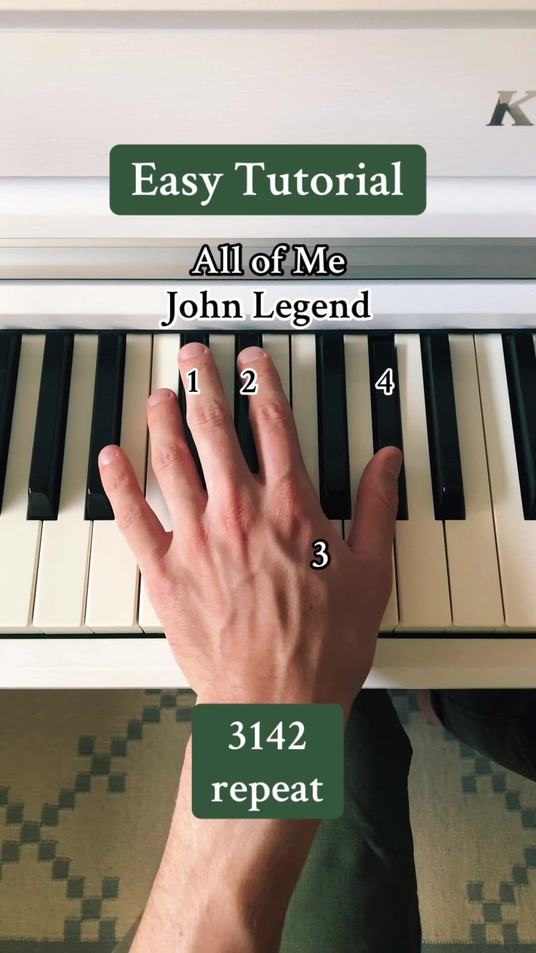 Easy and beautiful 🙏🏼🎶 #allofme #johnlegend #pianotutorial 