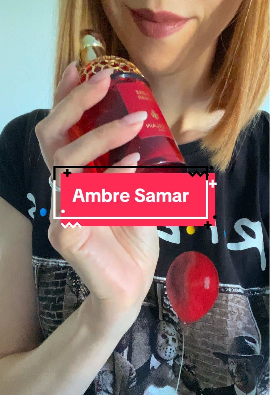 #ambresamar #guerlain  Oriental. Hugging. ❤️‍🔥Thick scent of deep red velvet.  Warm sweet spices cinnamon, cardamom, tonka beans.  ⏳Enormous Long lasting. Be careful with spray quantities. One spray could be enough if you are sensitive and prone to headaches. 🍁Ambre Samar has definitely autumn vibe. I saw reviews of others and they called it Christmas fragrance (hmm, for me it deep autumn aura). 🍯❌Some people describing honey into the notes. But. There is no honey. I hate honey in perfumes and feel this sweetness so clear. I guess those people take resins scents or frankincense for honey. 👫 Couple perfume. We are using together with my husband. ☀️❄️ seasoning. Sure first association is deep autumn and cozy sweater. But I bought this one on July, moreover I was staying all July in a hot country with high humidity , all my summer fragrances gone in first 30 min. So I decided to use my new Ambre and it was the best decision in that conditions. For summer wearing you need to not choke 😆 so my recommendations are the next: do not spray around your face, you will choke. Spray on your closing and legs, especially under knees. I’m this way it will make you happy.  🪐Have u already tried Ambre Samar and what do u feel? 