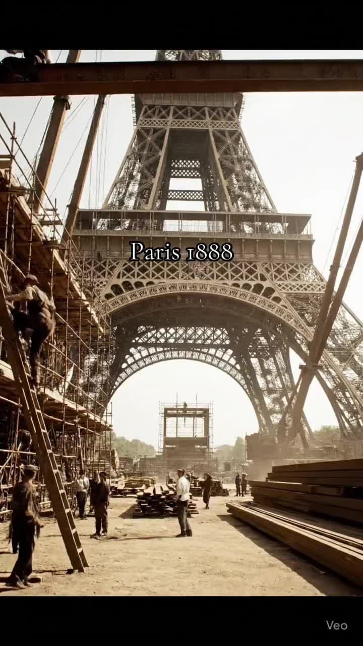 Paris, 1888 🗼 If you could time travel here for one day, would you go?” #lostin1880 #eiffletower #france #immersivehistory #fyp 
