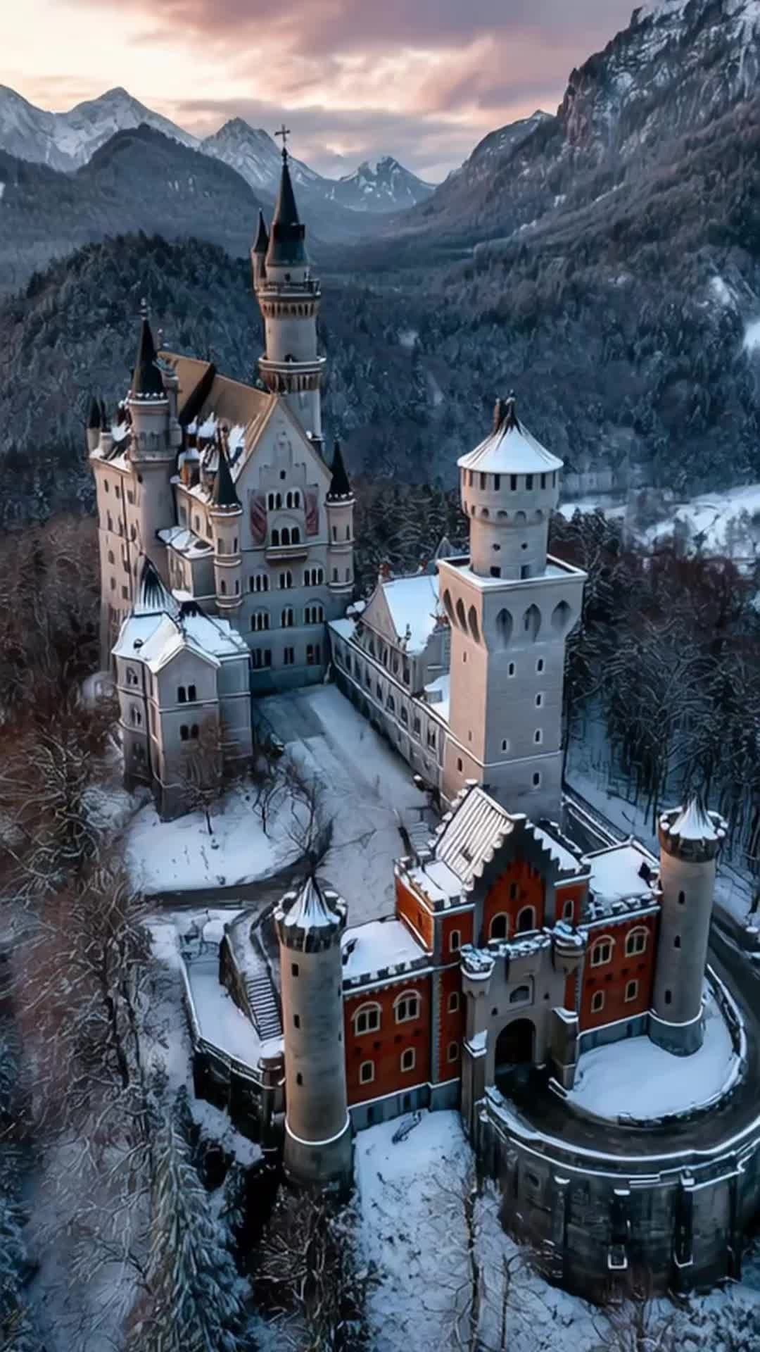Would you spend a night in this snowy palace in the mountains? This grand estate is filled with warm fireplaces, glowing lights, and rich details in every room. You’ll see elegant hallways, cozy bedrooms, and quiet spots that feel straight out of a winter dream. Outside, a horse-drawn sleigh waits in the snow, and soft lights twinkle across the trees. #WinterPalace #LuxuryRetreat #SnowyEscape #MountainCastle #AIArchitecture 