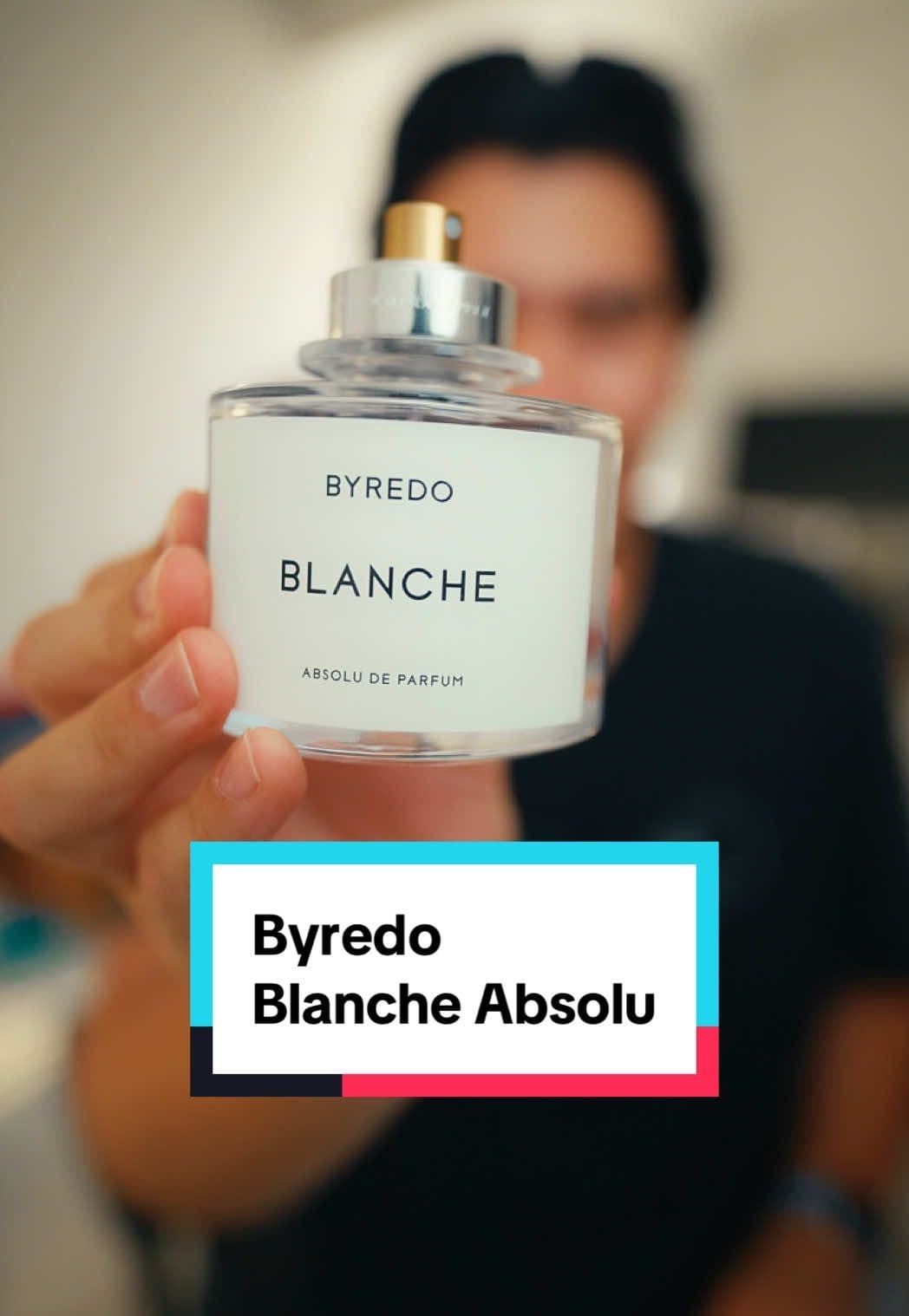 Blanche Absolu was an instant love for me and suprised me how long it lasts considering the scent profile. Shoutout the lady at Neiman Marcus for putting me on to this beautiful fragrance from @BYREDO  #fragrancereview #perfume #cleangirlaesthetic #perfumereview #fragrancetiktok 
