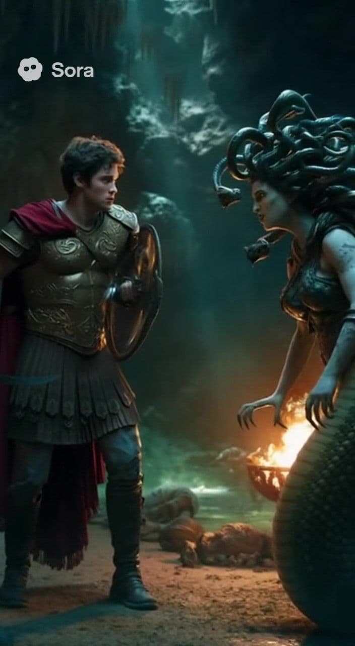 Perseus and Medusa #medusa #greekmythology #history #ai #movie 