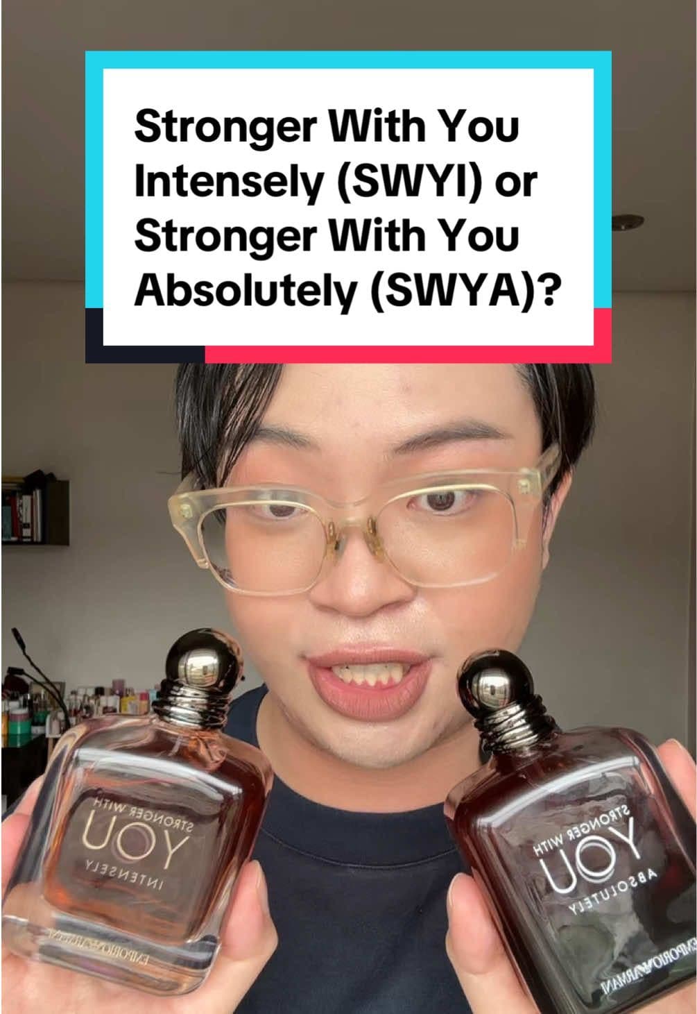 Surprise! I actually really like these two Stronger With You fragrances from @Armani beauty , so it’s my cue to help you fellas decide which one is for you! #fyp #perfume #perfumetok #mensperfume #strongerwithyou 