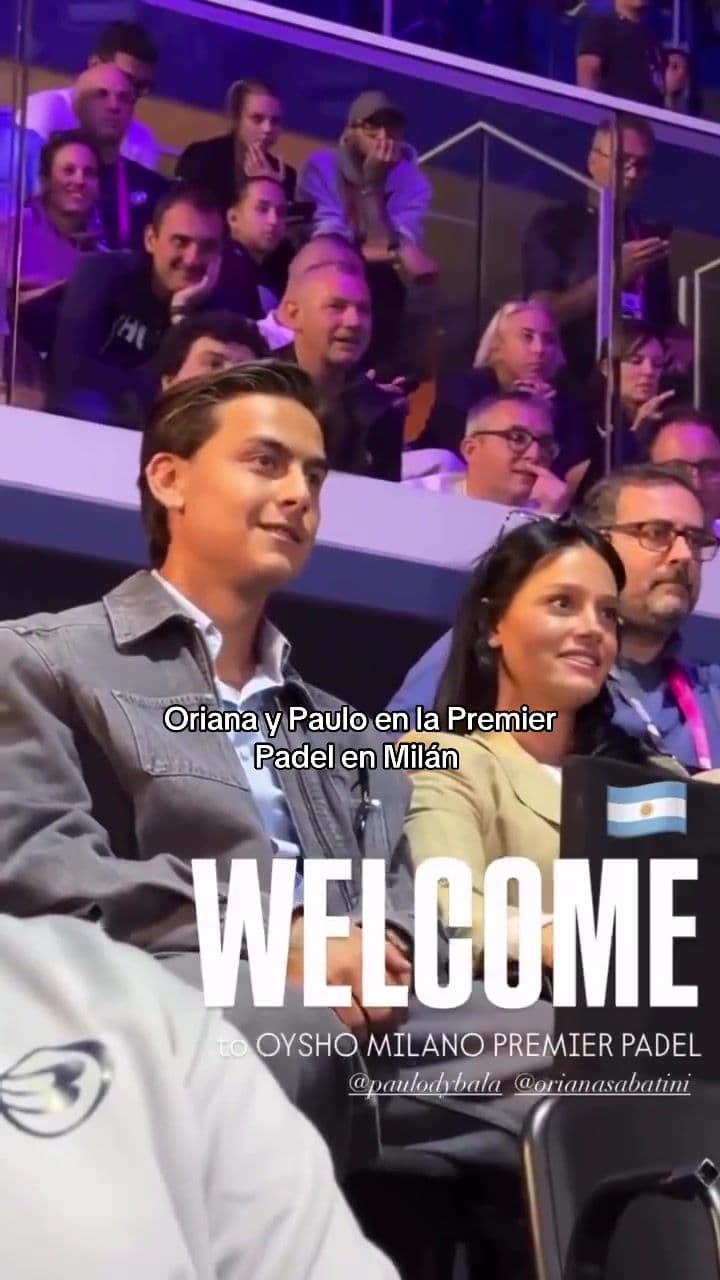 Oriana y Paulo en la premier Pádel en Milán 🤍 #orianasabatini #paulodybala #dybala #oriana #premierpadel 