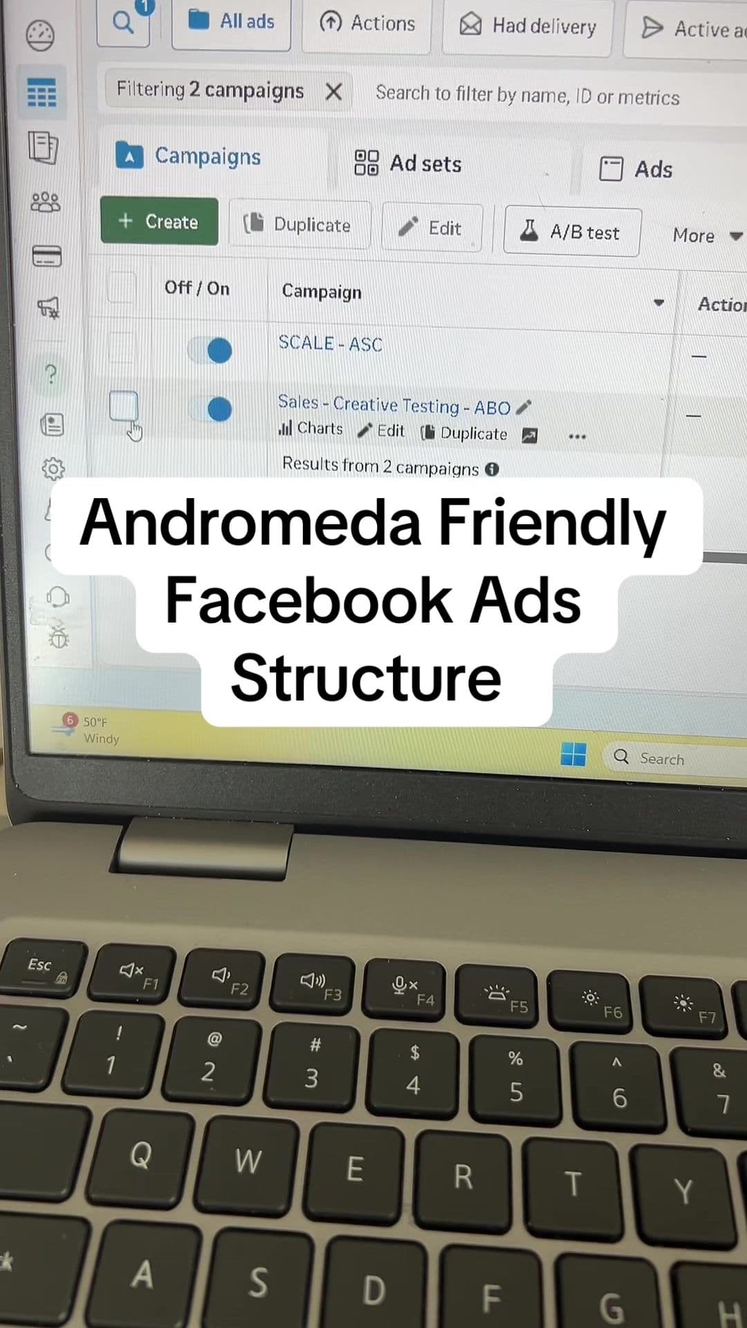 Andromeda Facebook ads structure #facebookads #business #businessowner #ecommerce #marketing 