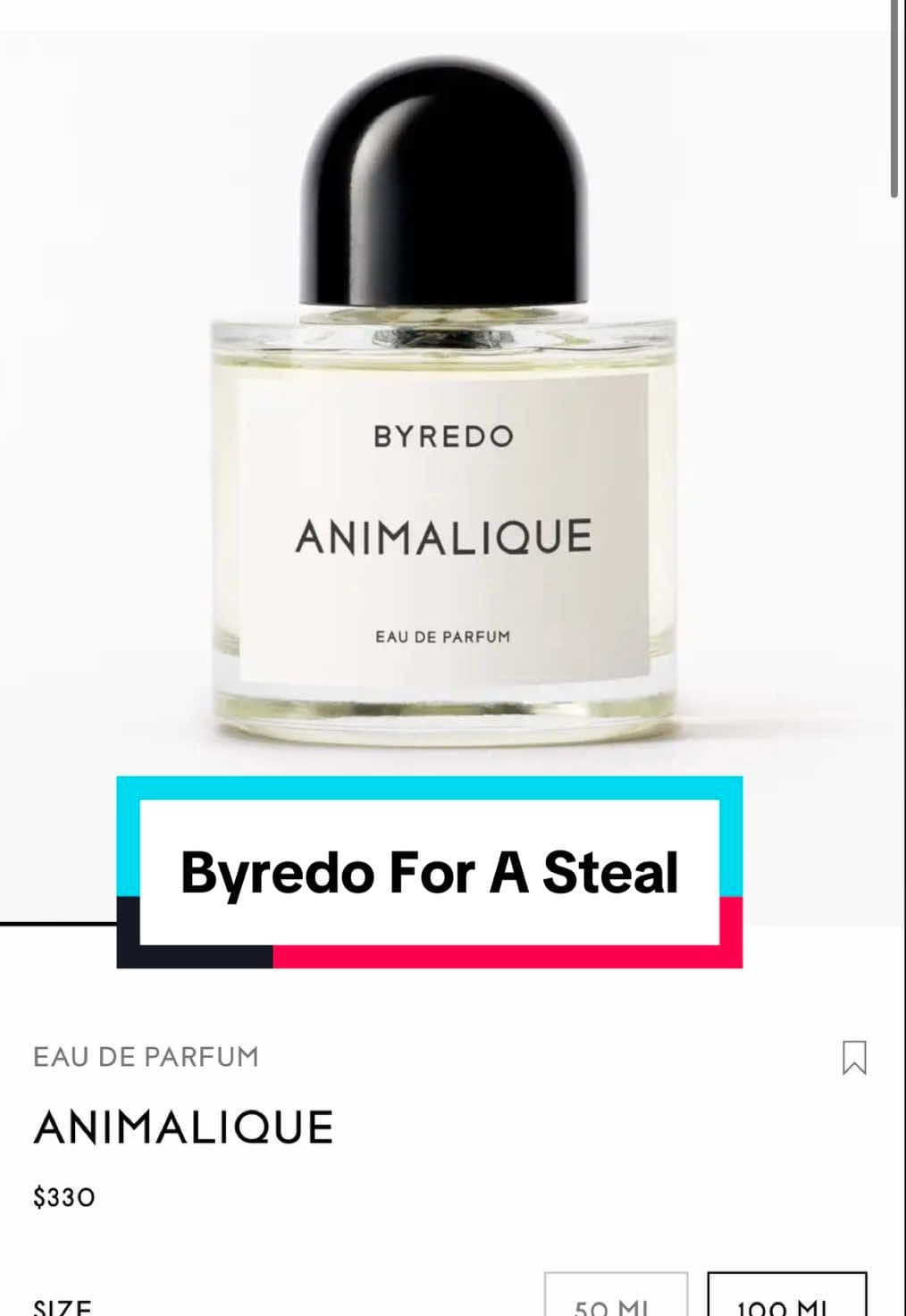 Picking up this Byredo Fragrance at a fraction of the price!  #fragrancelover #byredo #animalique #nichefragrances #tiktokshop 