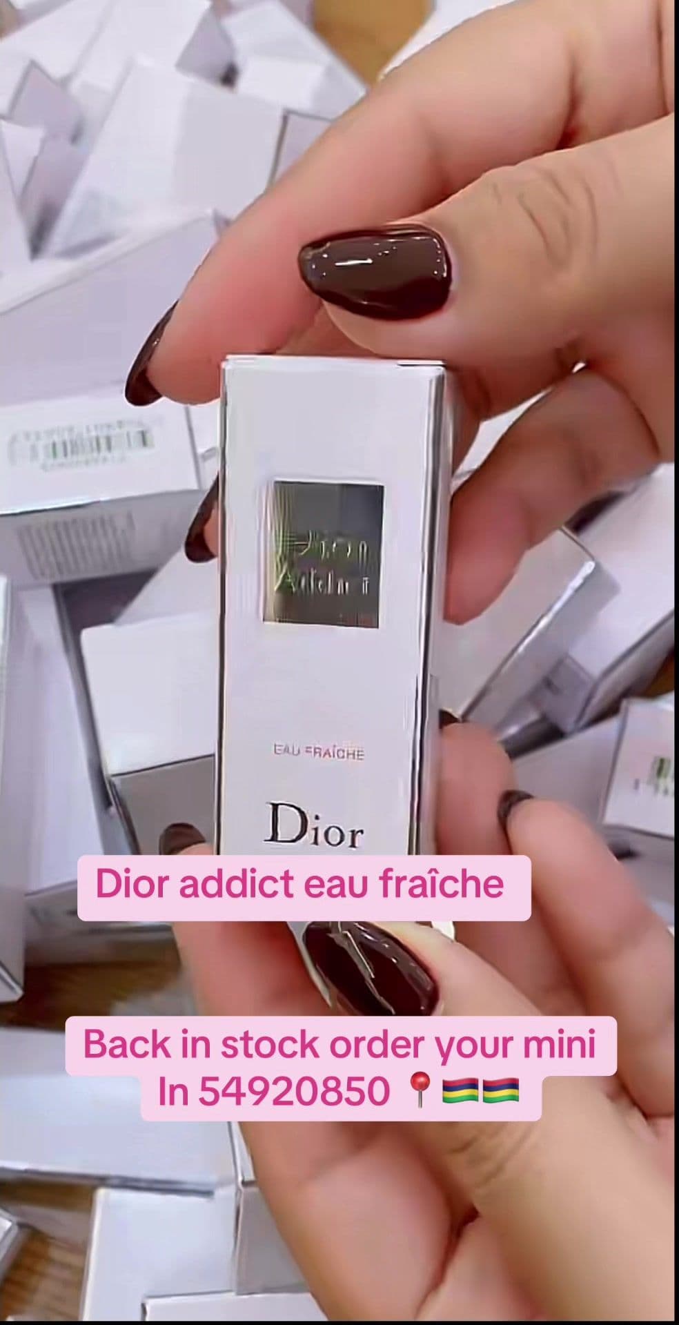 Dior adicct eau fraîche back in stock 🇲🇺🇲🇺 order your mini in 54920850 🇲🇺🇲🇺✨✨#mauritius🇲🇺 #fyppppppppppppppppppppppp #miniature #explore #miniparfum 
