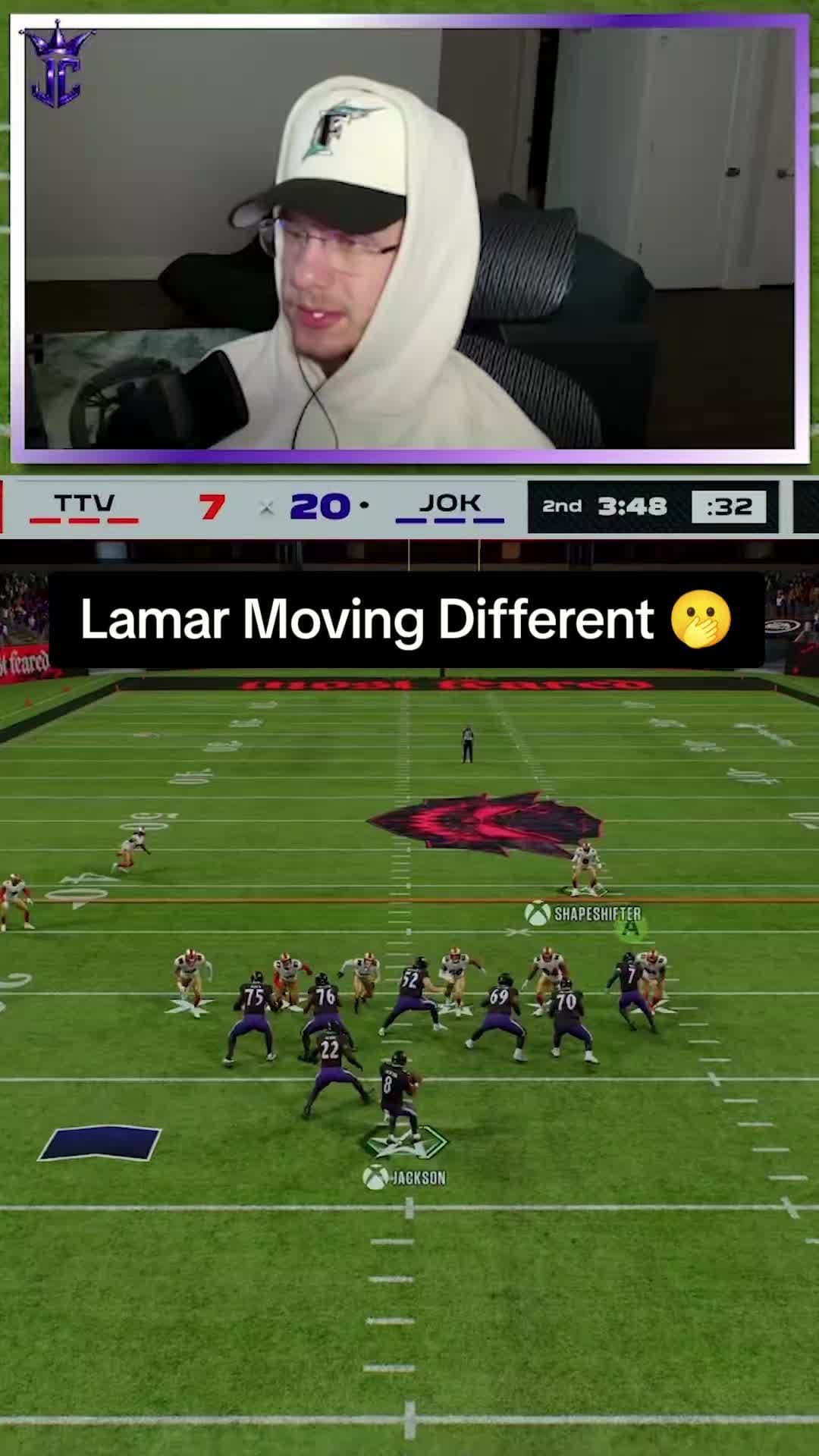 Lamar Jackson moving different 🫢 #madden26 #madden #foryou #fyp #lamar 