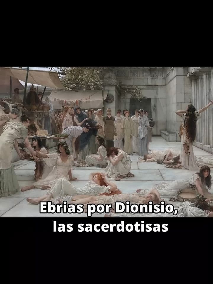 Borrachas de Dionisio: ¿El amor o la vergüenza? 💔 #fyp #SabiasQue #HistoriaDelArte #ArteClasico #AlmaTadema #PinturaAntigua #arthistory