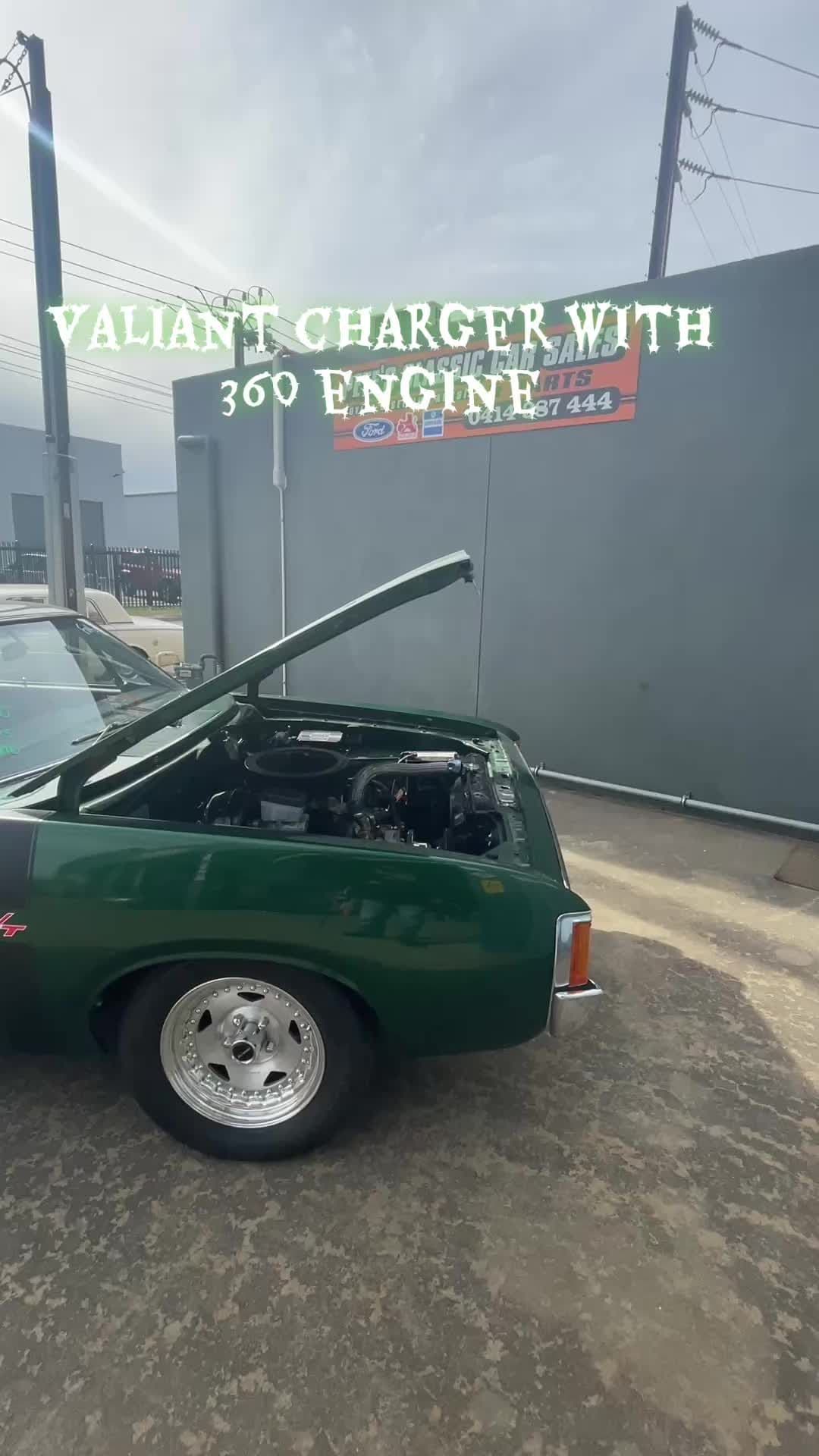 Valiant Charger with 360 V8 engine at Pete’s Classic Car Sales in Adelaide. What a weapon and great project with only the interior to do. #petesclassiccarsales #aussiegarage #adelaide #musclecars #aussiemusclecar 