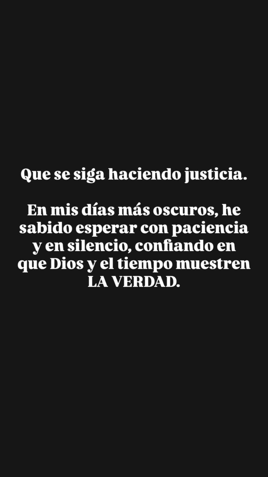 En cualquier época el silencio siempre ha sido una virtud! Concuerdo con la verdad desde una investigación seria y con la ley de por medio! Así como ustedes también anhelo justicia 🙏 
