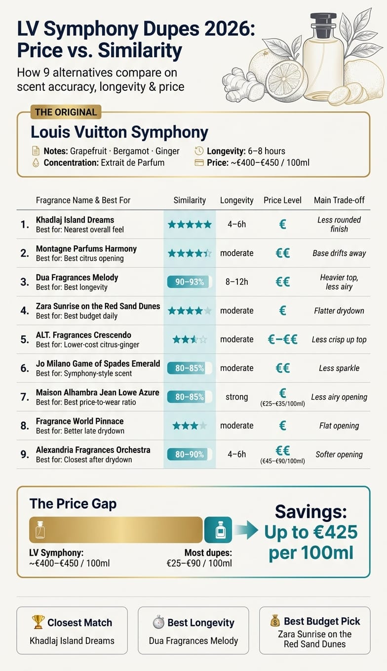 LV Symphony Dupes 2026: Price vs. Similarity Comparison