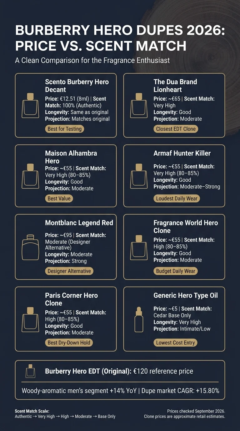 Burberry Hero Dupes 2026: Price vs. Scent Match Comparison