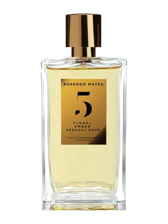 Rosendo Mateu Nº 5 Floral, Amber, Sensual Musk perfume bottle - luxury fragrance