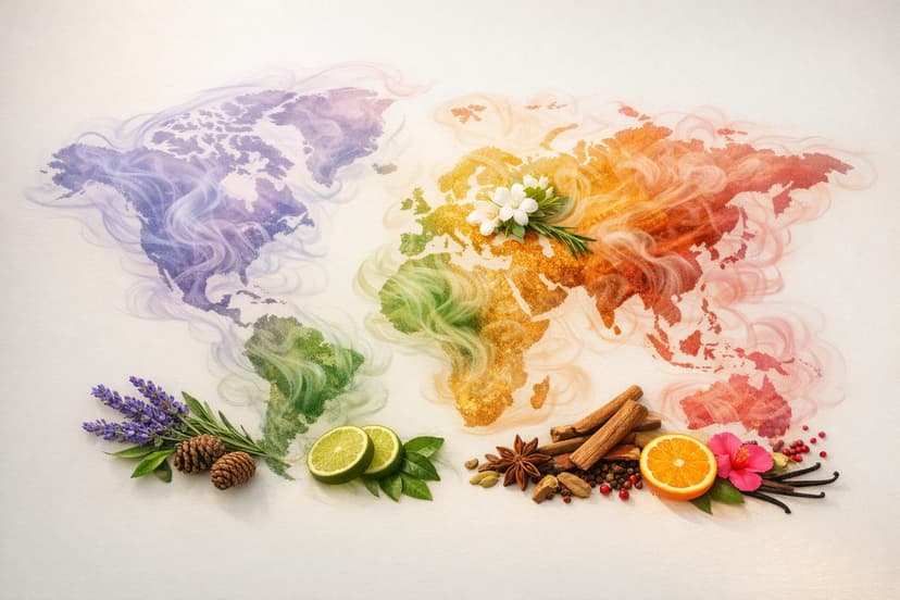 Carte Mondiale des Parfums : Styles Régionaux