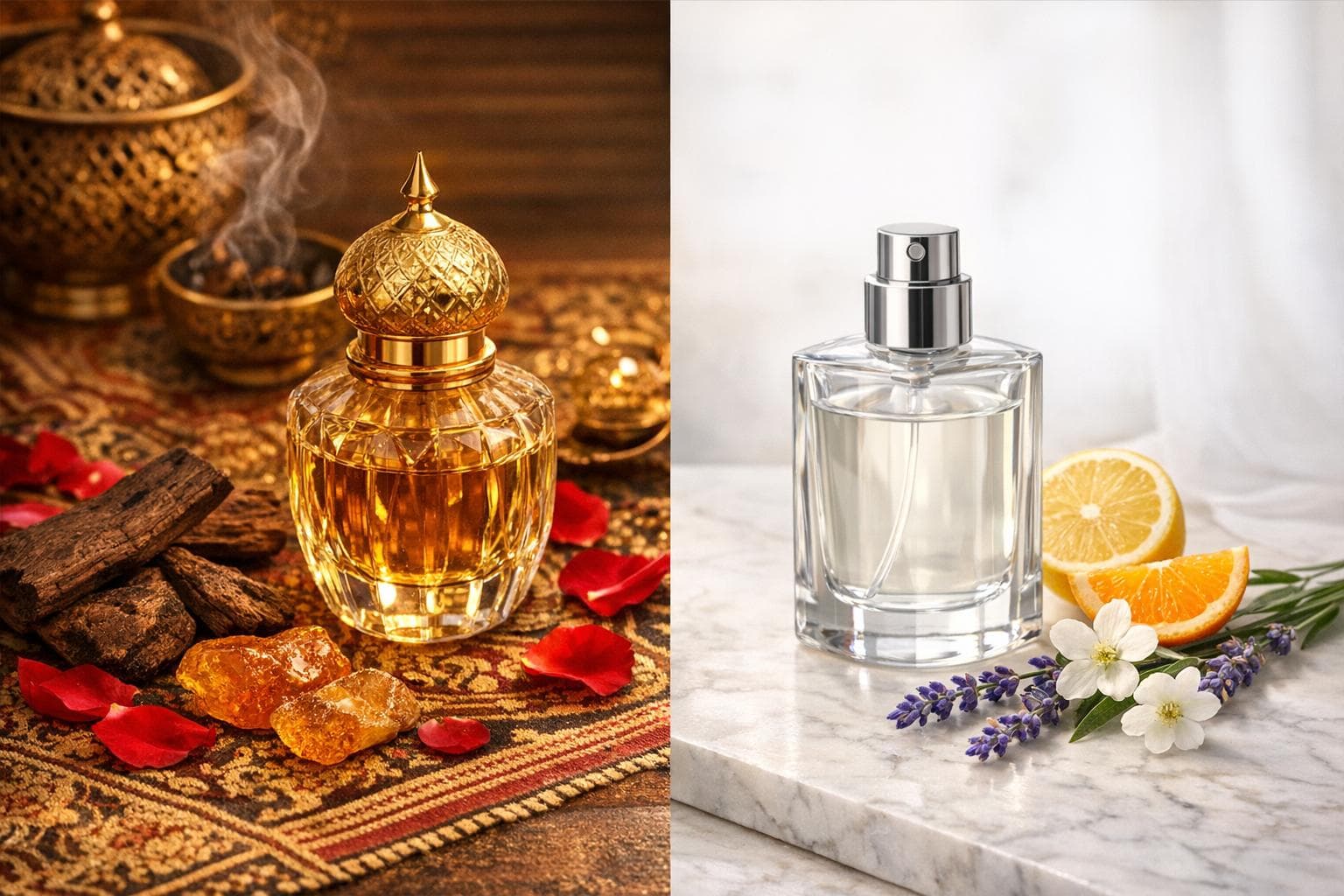 Middle Eastern vs. European Fragrance Rituals