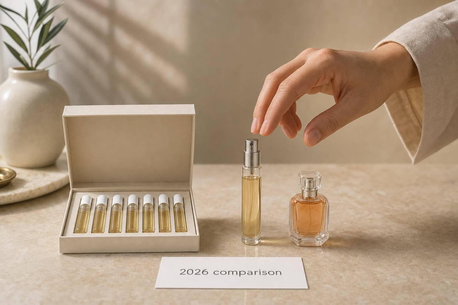 Perfume Sample Sets vs Decants vs Minis 2026: Compared